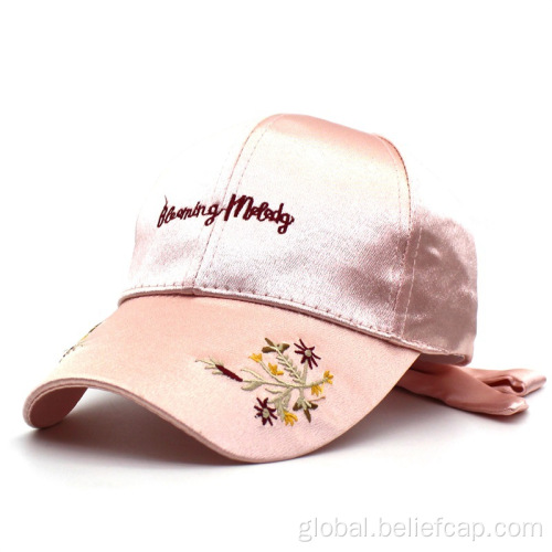 China Customize Satin Hats Women Sun Hats Embroidered Logo Supplier